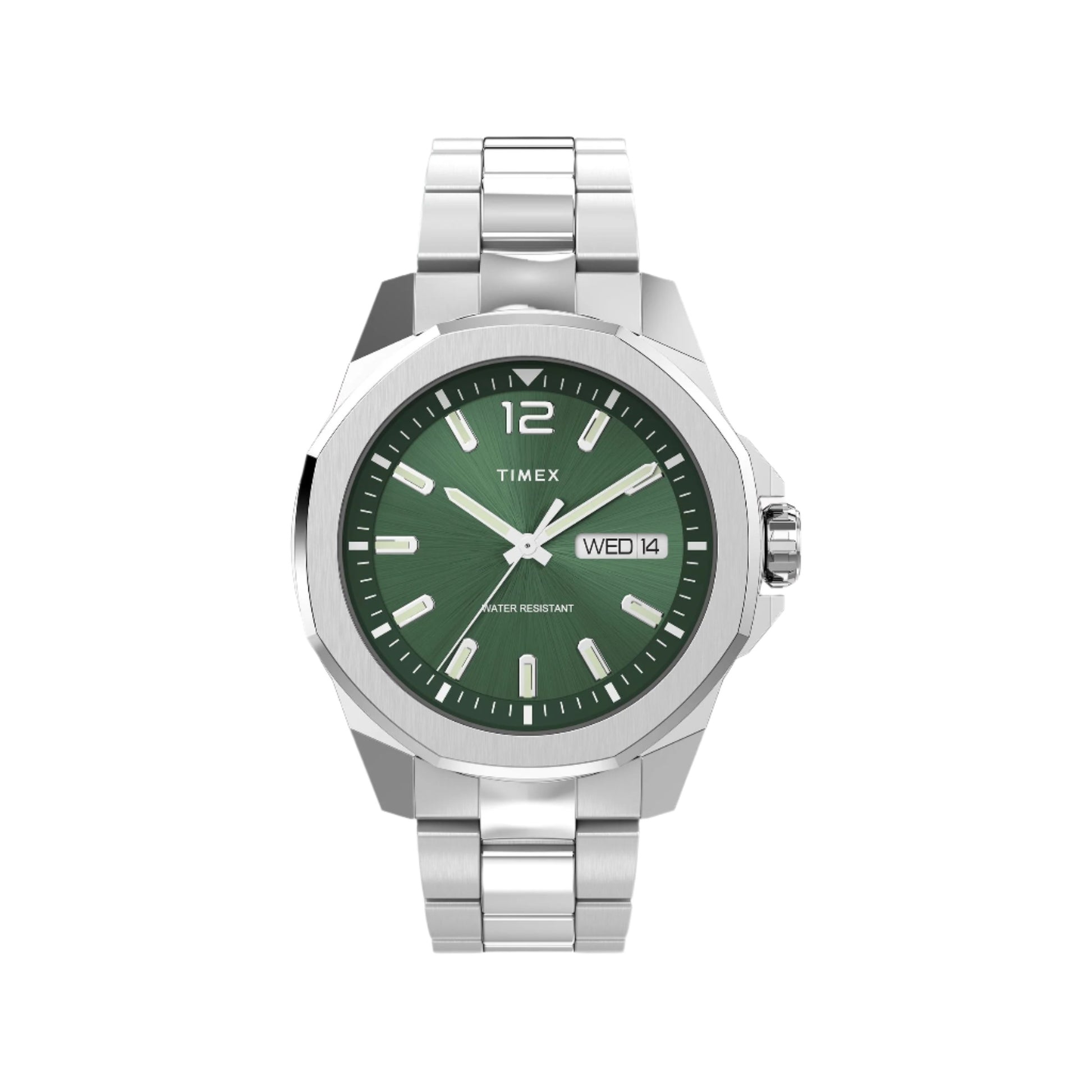 Timex Essex Ave 46 ST Case Green Dial Bracelet TW2W13900 Men's Watch-0